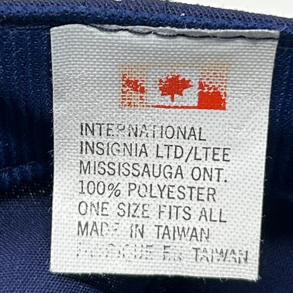 Vintage 80s Canadian Flag Hat Cap Canada Rope Cord Roping Corded Snapback Blue - Picture 9 of 11